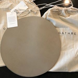 Gathre round placemats, 2 sets of 4 (8 total). Color fog, NWT.